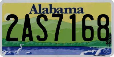 AL license plate 2AS7168