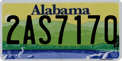 AL license plate 2AS7170