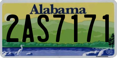 AL license plate 2AS7171