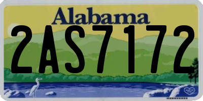 AL license plate 2AS7172