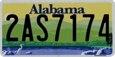 AL license plate 2AS7174