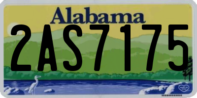 AL license plate 2AS7175