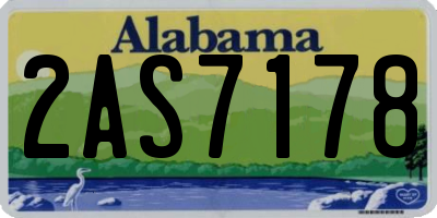 AL license plate 2AS7178