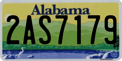 AL license plate 2AS7179
