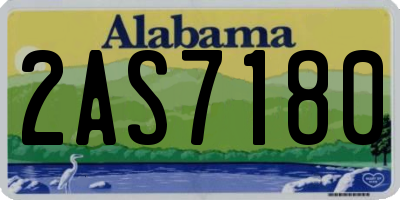 AL license plate 2AS7180