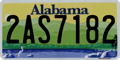 AL license plate 2AS7182
