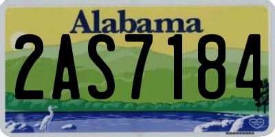 AL license plate 2AS7184