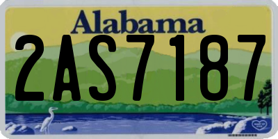 AL license plate 2AS7187