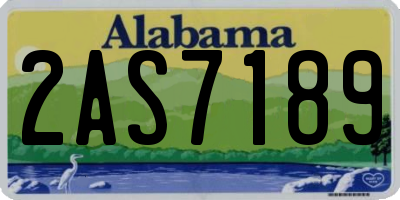 AL license plate 2AS7189
