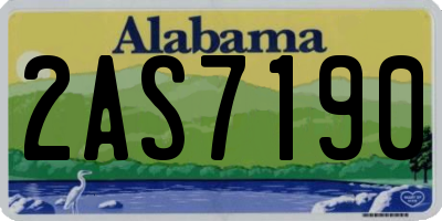 AL license plate 2AS7190