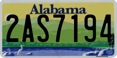 AL license plate 2AS7194