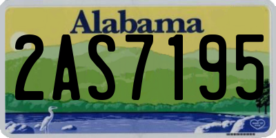 AL license plate 2AS7195