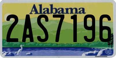 AL license plate 2AS7196