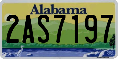 AL license plate 2AS7197