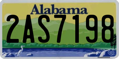 AL license plate 2AS7198
