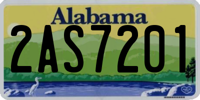 AL license plate 2AS7201