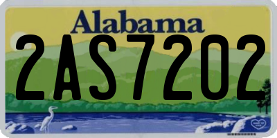 AL license plate 2AS7202