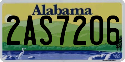 AL license plate 2AS7206