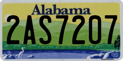 AL license plate 2AS7207