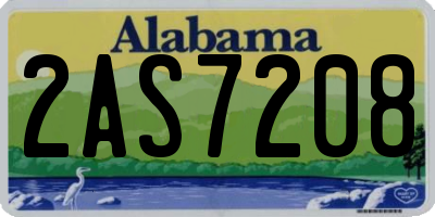 AL license plate 2AS7208