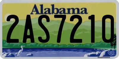 AL license plate 2AS7210