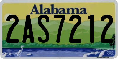 AL license plate 2AS7212