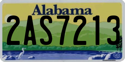 AL license plate 2AS7213
