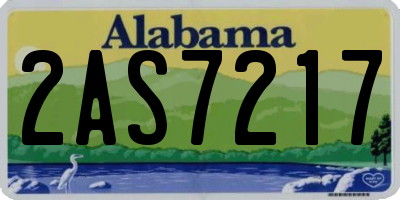 AL license plate 2AS7217