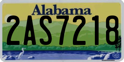 AL license plate 2AS7218