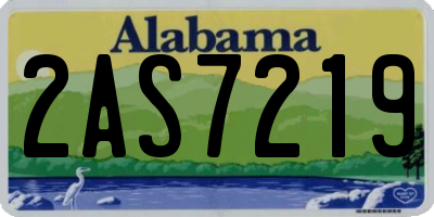 AL license plate 2AS7219