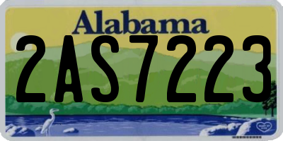 AL license plate 2AS7223
