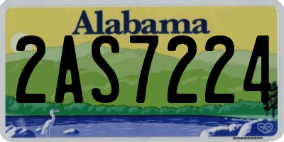 AL license plate 2AS7224