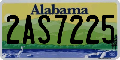 AL license plate 2AS7225