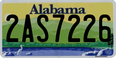 AL license plate 2AS7226