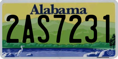 AL license plate 2AS7231