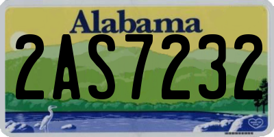 AL license plate 2AS7232