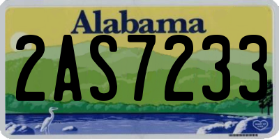 AL license plate 2AS7233