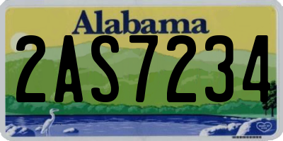 AL license plate 2AS7234