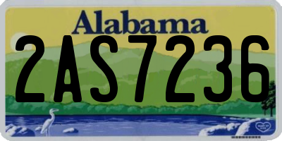AL license plate 2AS7236