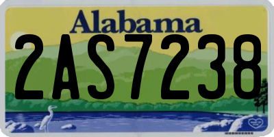 AL license plate 2AS7238