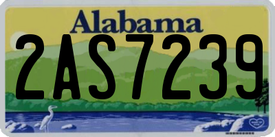 AL license plate 2AS7239