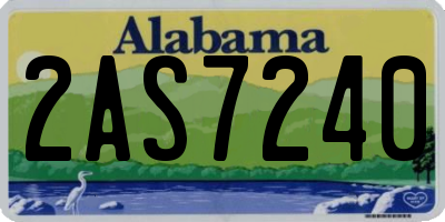 AL license plate 2AS7240