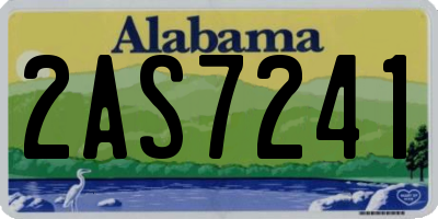 AL license plate 2AS7241