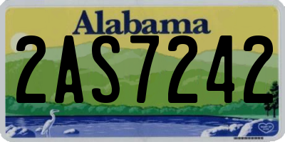 AL license plate 2AS7242