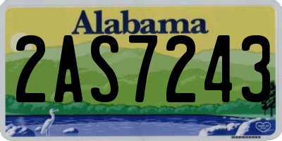AL license plate 2AS7243