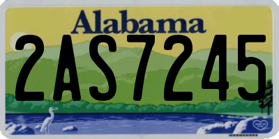 AL license plate 2AS7245