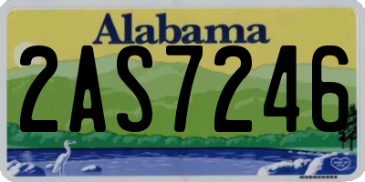 AL license plate 2AS7246