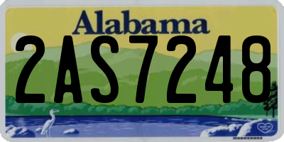 AL license plate 2AS7248