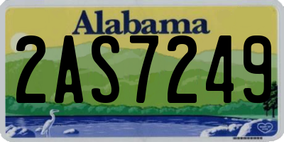 AL license plate 2AS7249