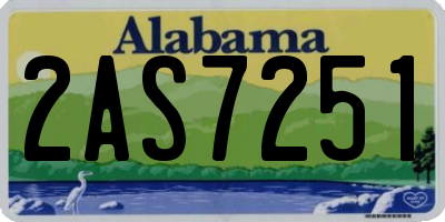 AL license plate 2AS7251